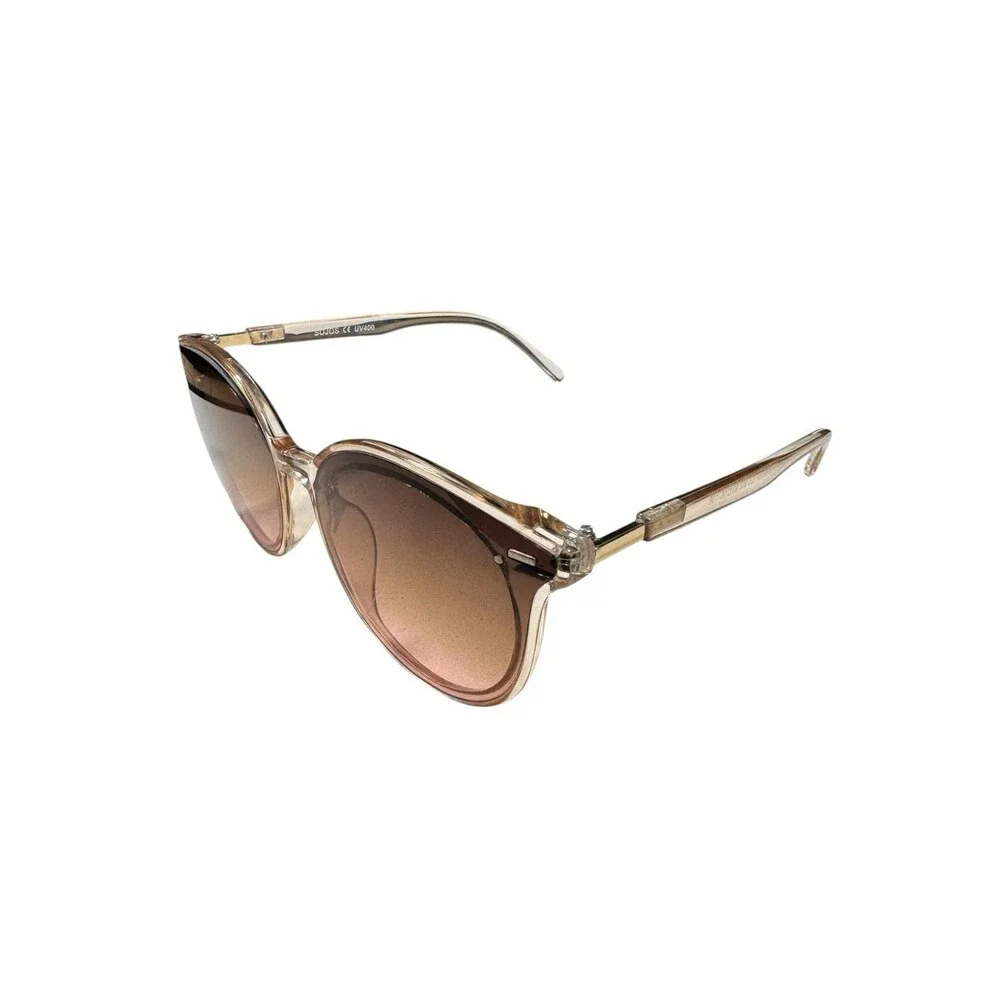 Sojos Classic Round Sunglasses Gold‎ Frames Retro Vintage Large Brown Lenses